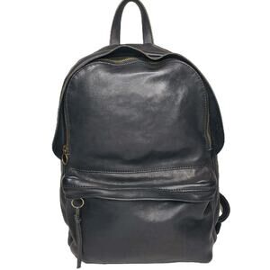 Madewell Lorimer Backpack Large Black Italian Leather Zip Pockets